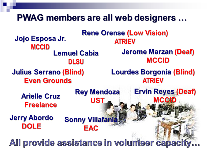 PWAG List of Validator-Members
